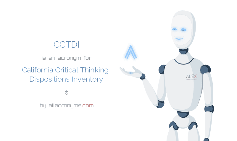 the california critical thinking dispositions inventory