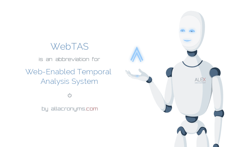 Webtas Web Enabled Temporal Analysis System