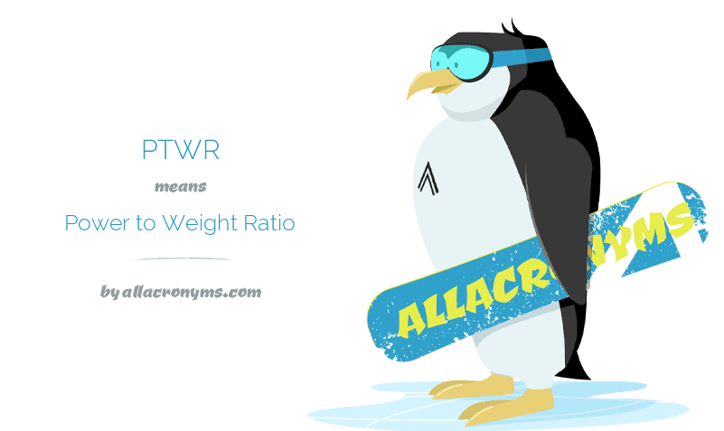 Ptwr Power To Weight Ratio