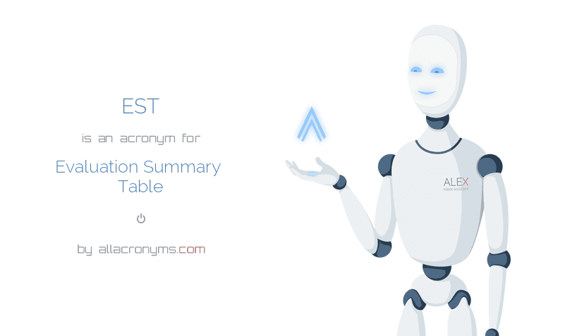 est-evaluation-summary-table