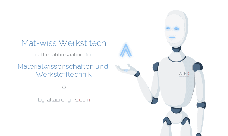 Mat Wiss Werkst Tech Materialwissenschaften Und - 