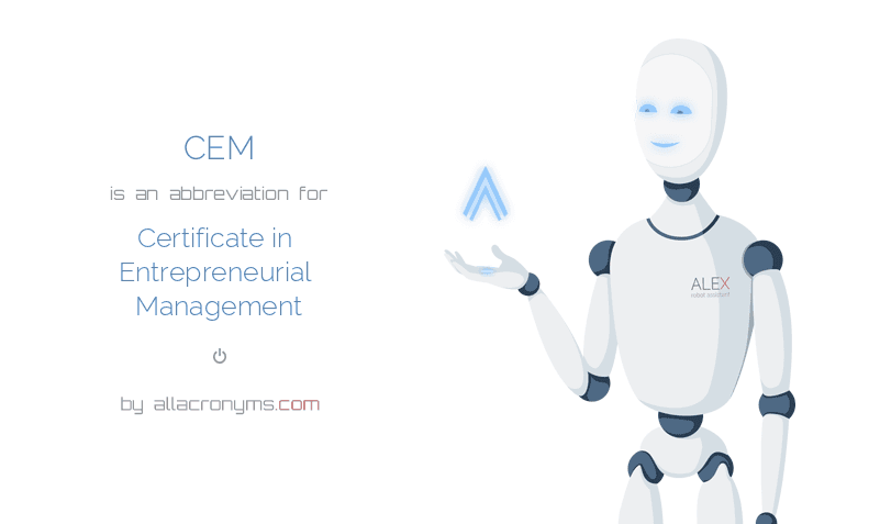 CEM Certificate in Entrepreneurial Management