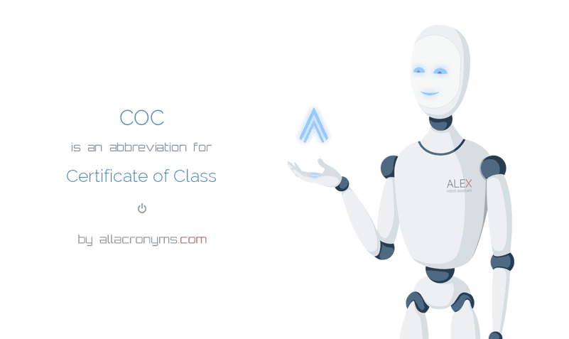 COC Certificate of Class