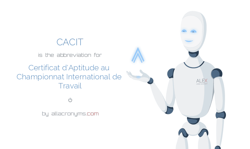 Cacit Certificat D Aptitude Au Championnat International De