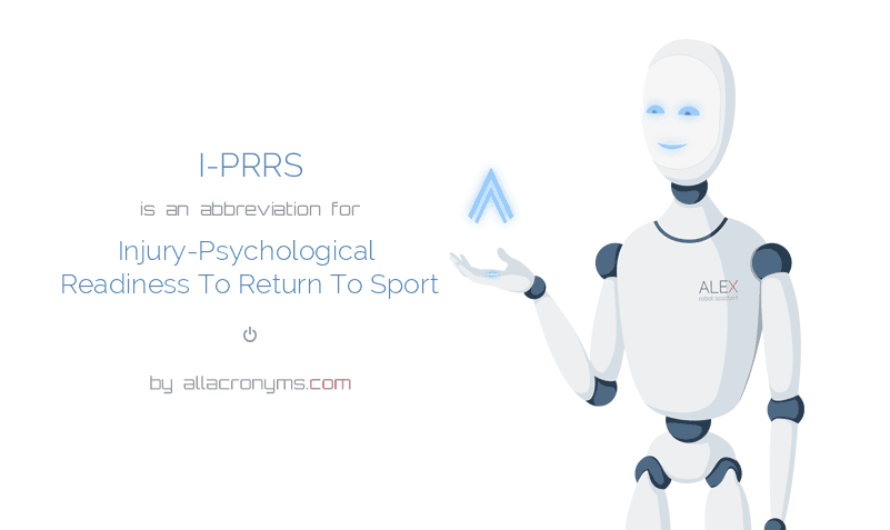 I-PRRS Injury-Psychological Readiness To Return To Sport