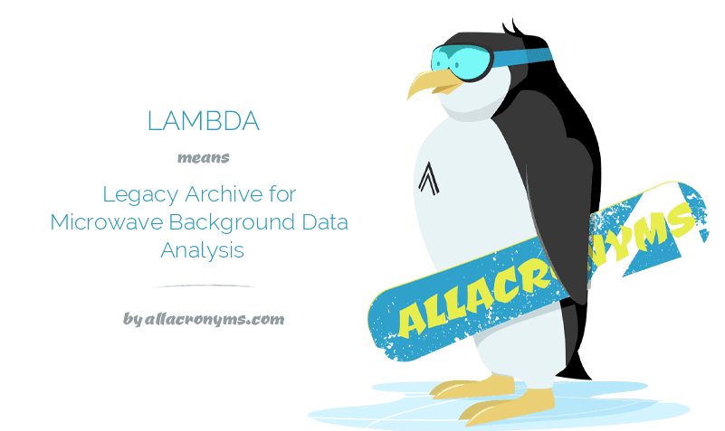 LAMBDA - Legacy Archive for Microwave Background Data Analysis